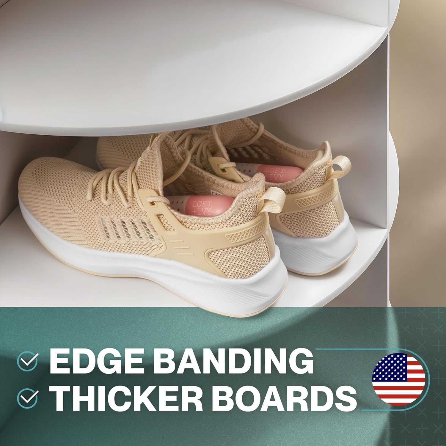 SoleSavvy™ 360° Rotating Shoe Rack – 7-Tier Revolving Shoe Organizer Carousel