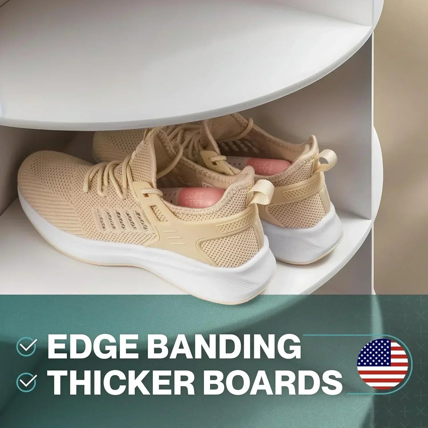 SoleSavvy™ 360° Rotating Shoe Rack – 7-Tier Revolving Shoe Organizer Carousel